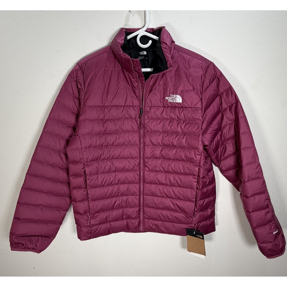 NWT The North Face Down Jacket Mens Sz Medium Minoqua 550 Puffer Cranberrry $180